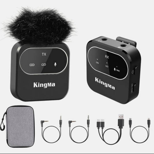 Kingma wireless lavalier microphone system (1x Receiver + 1x Transmitter)
