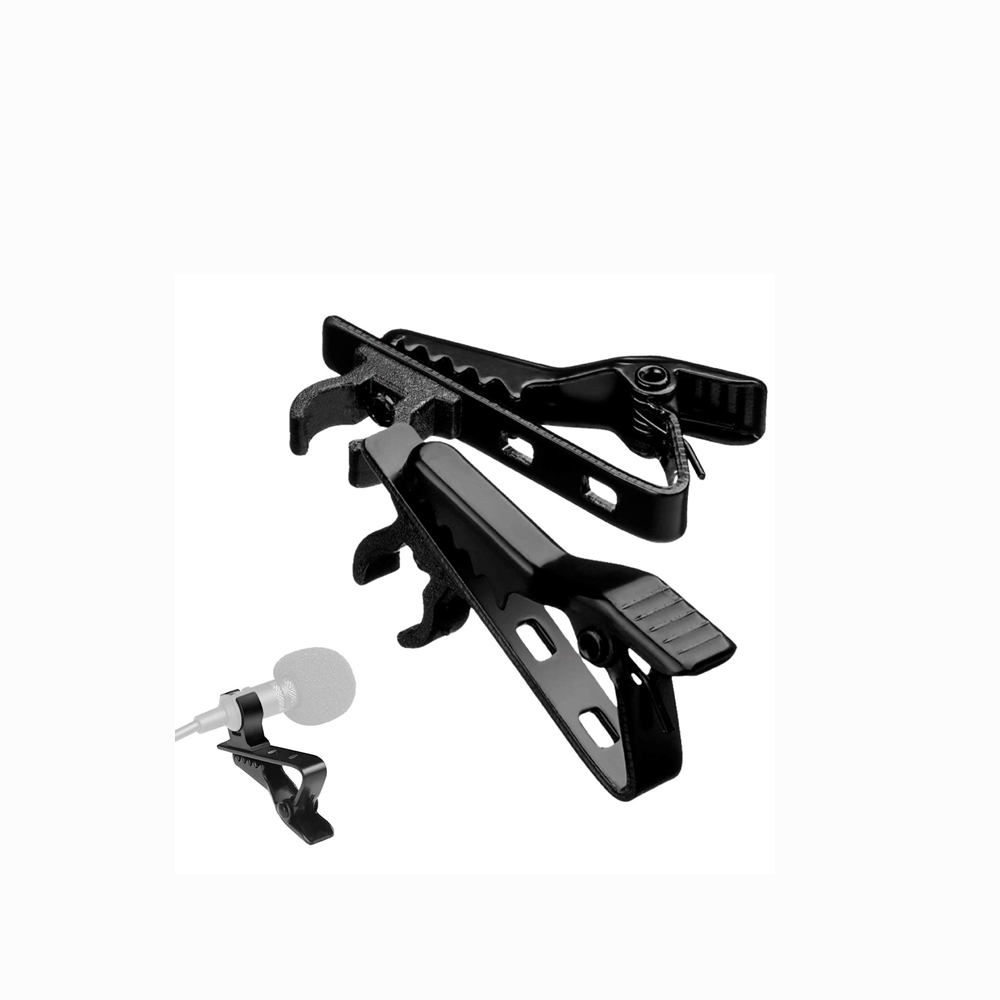 Microphone Lapel Tie Clip Lavalier Mic Black