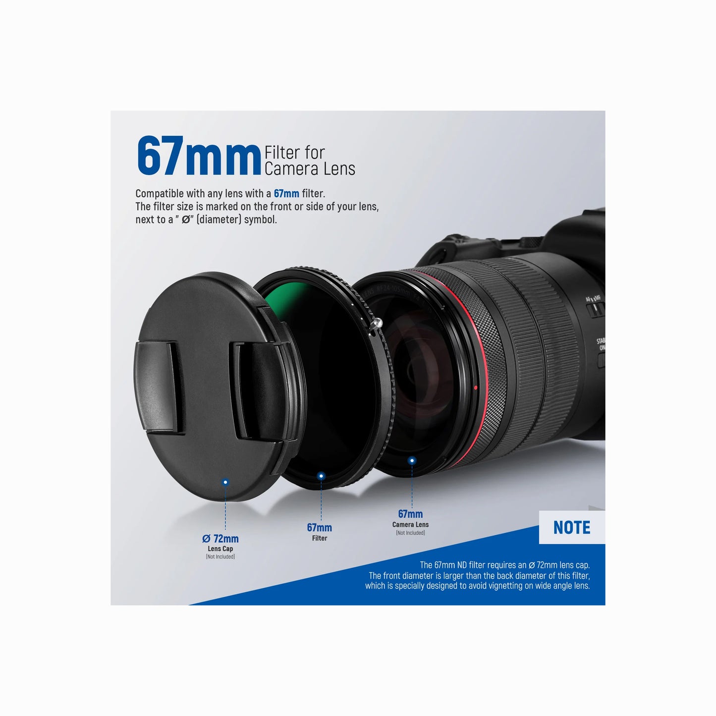 NEEWER 67 mm 2-in-1 MRC HD Variable ND2–ND32 & CPL Lens Filter