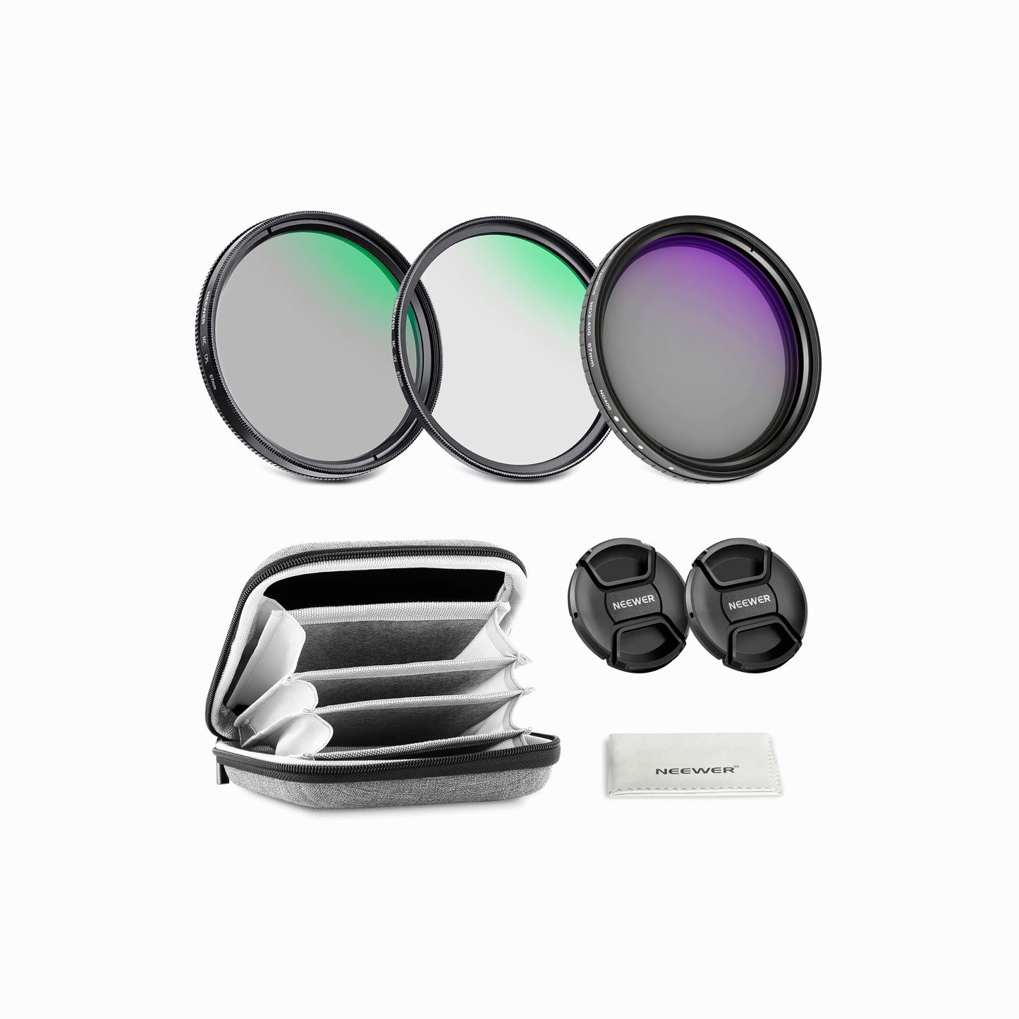 NEEWER 67mm Variable ND + CPL + UV Filter Kit