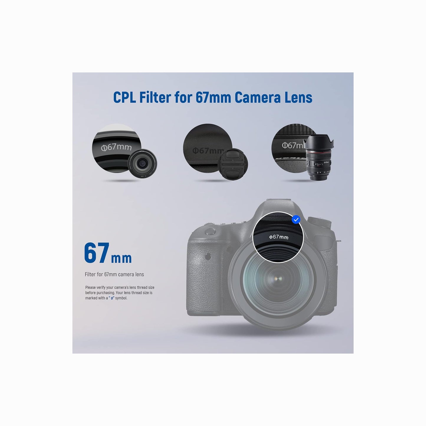 NEEWER 67mm MRC HD CPL Circular Polarizer Lens Filter