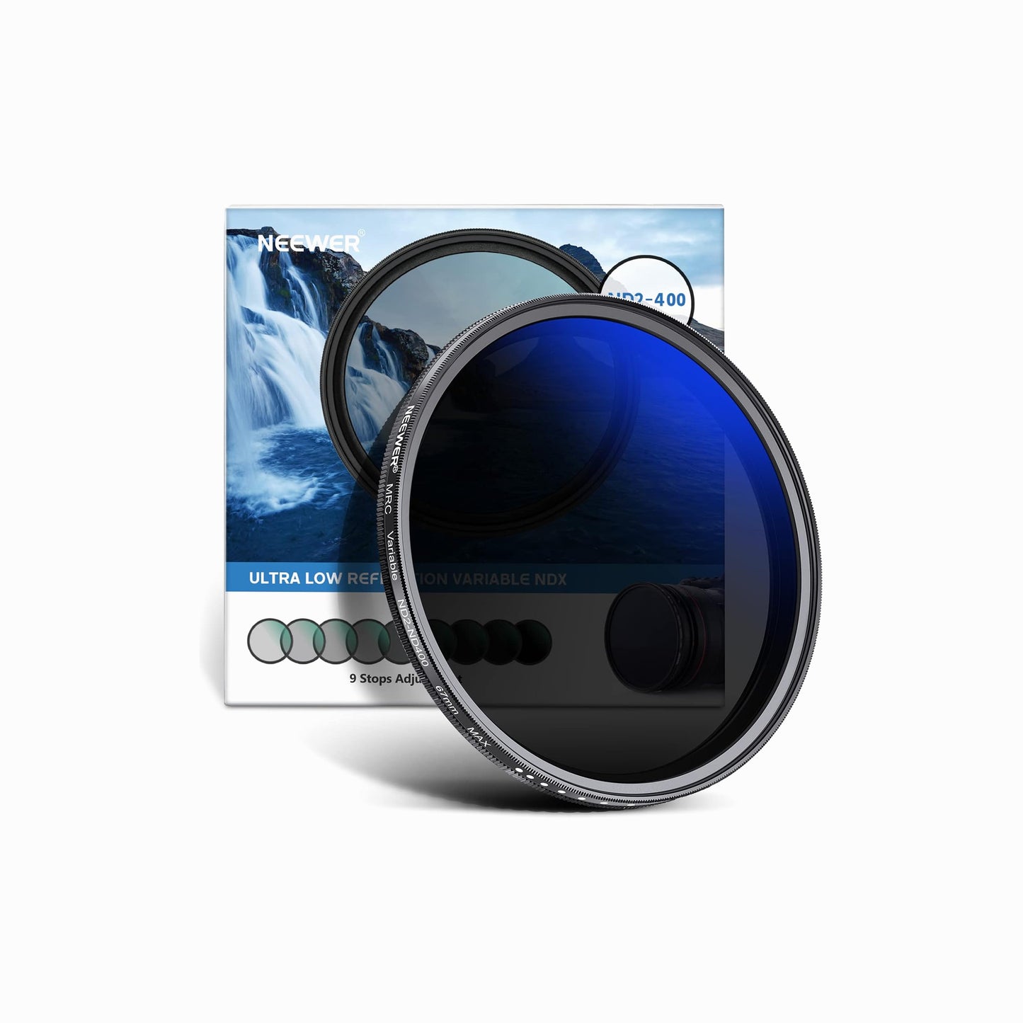 NEEWER 67mm Variable ND2–ND400 Filter (1–9 Stops)