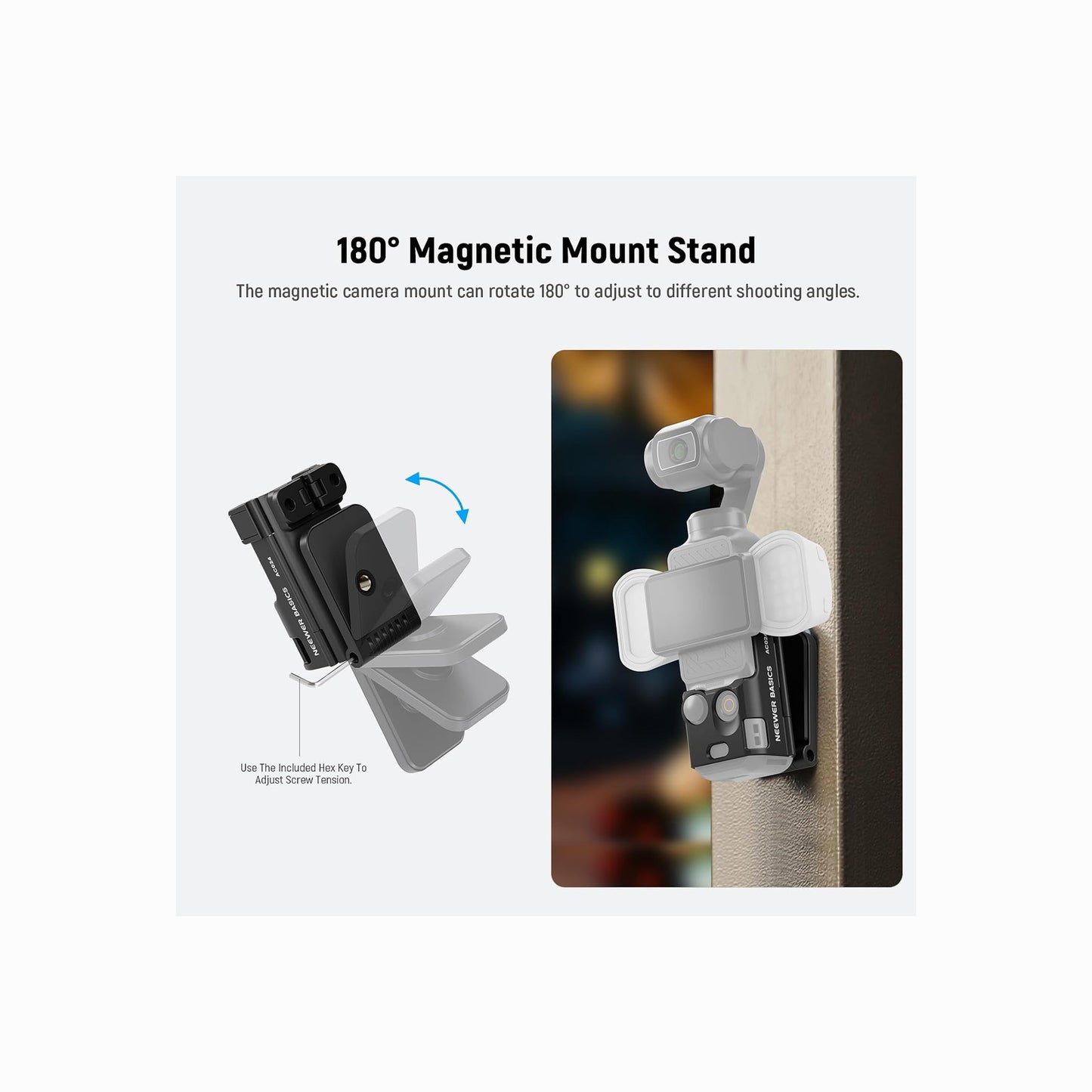 NEEWER BASICS Magnetic Mount Stand for DJI Osmo Pocket 3/4-AC024