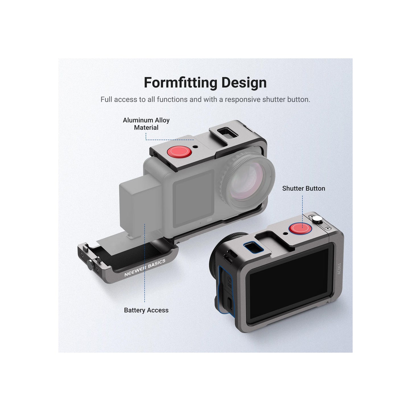 NEEWER BASICS AC061 Camera Cage Compatible with DJI Osmo Action 6
