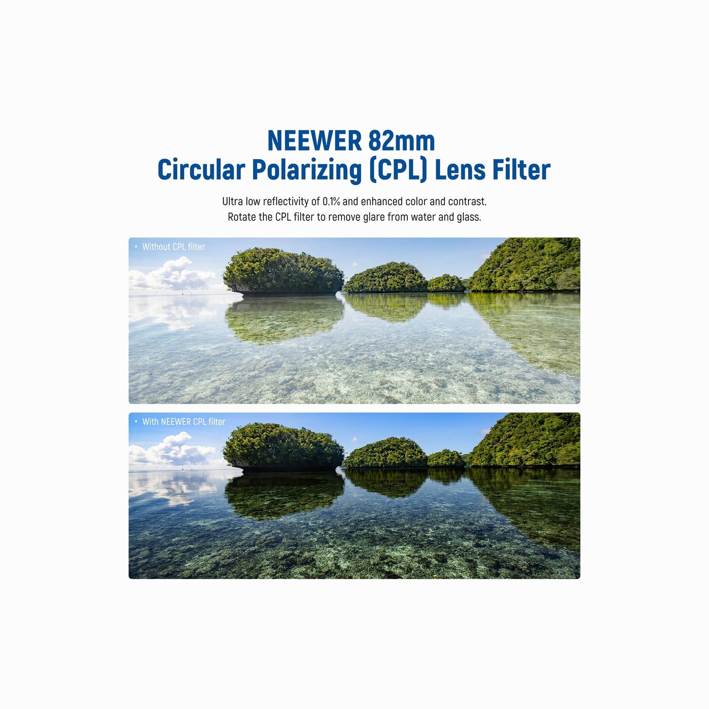 NEEWER 82mm MRC CPL Circular Polarizer Lens Filter