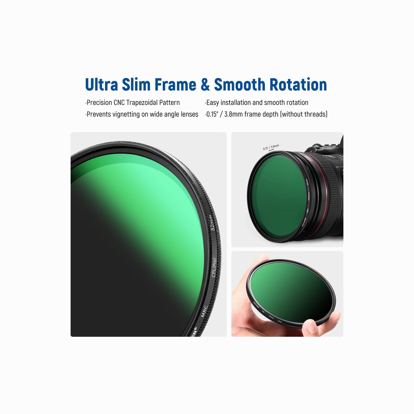 NEEWER 67mm MRC HD CPL Circular Polarizer Lens Filter
