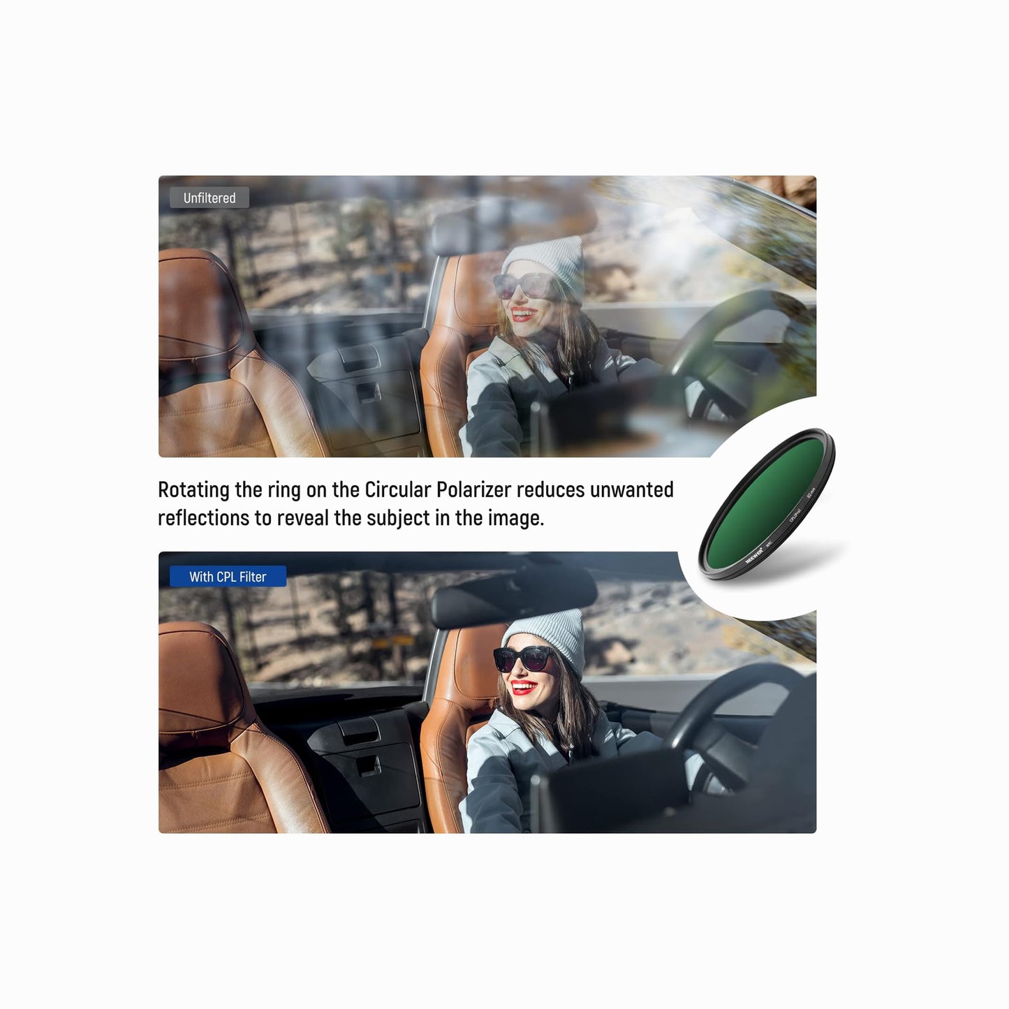 NEEWER 67mm MRC HD CPL Circular Polarizer Lens Filter
