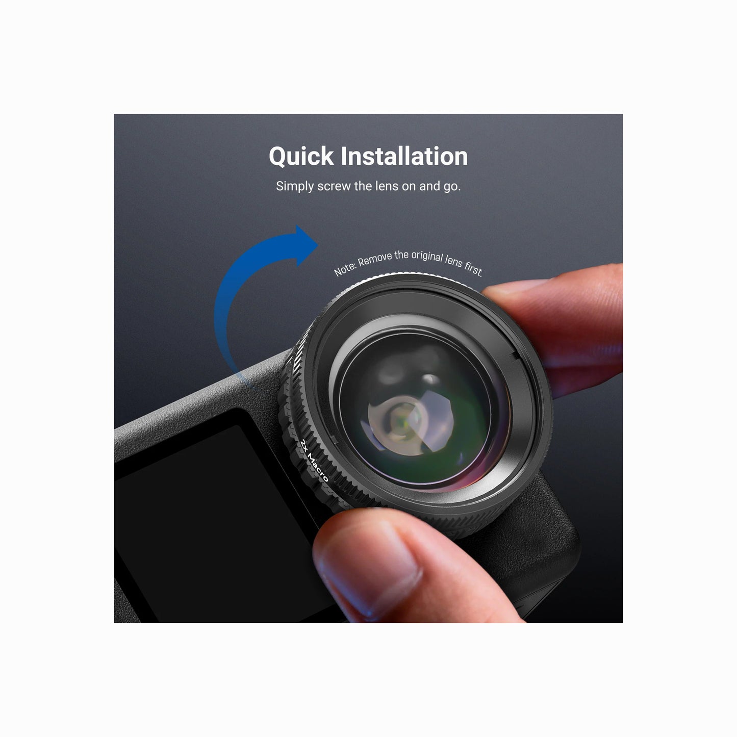 NEEWER 2X Macro Lens for DJI Osmo Action 6-LS010