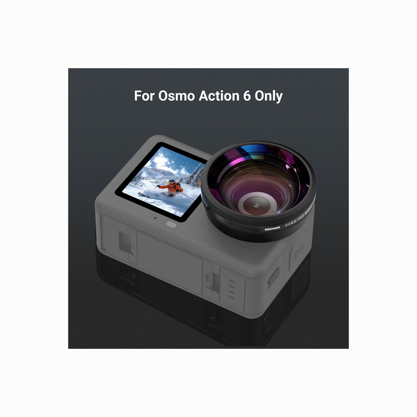 NEEWER Wide Angle Lens for DJI Osmo Action 6-FL-B52 185°