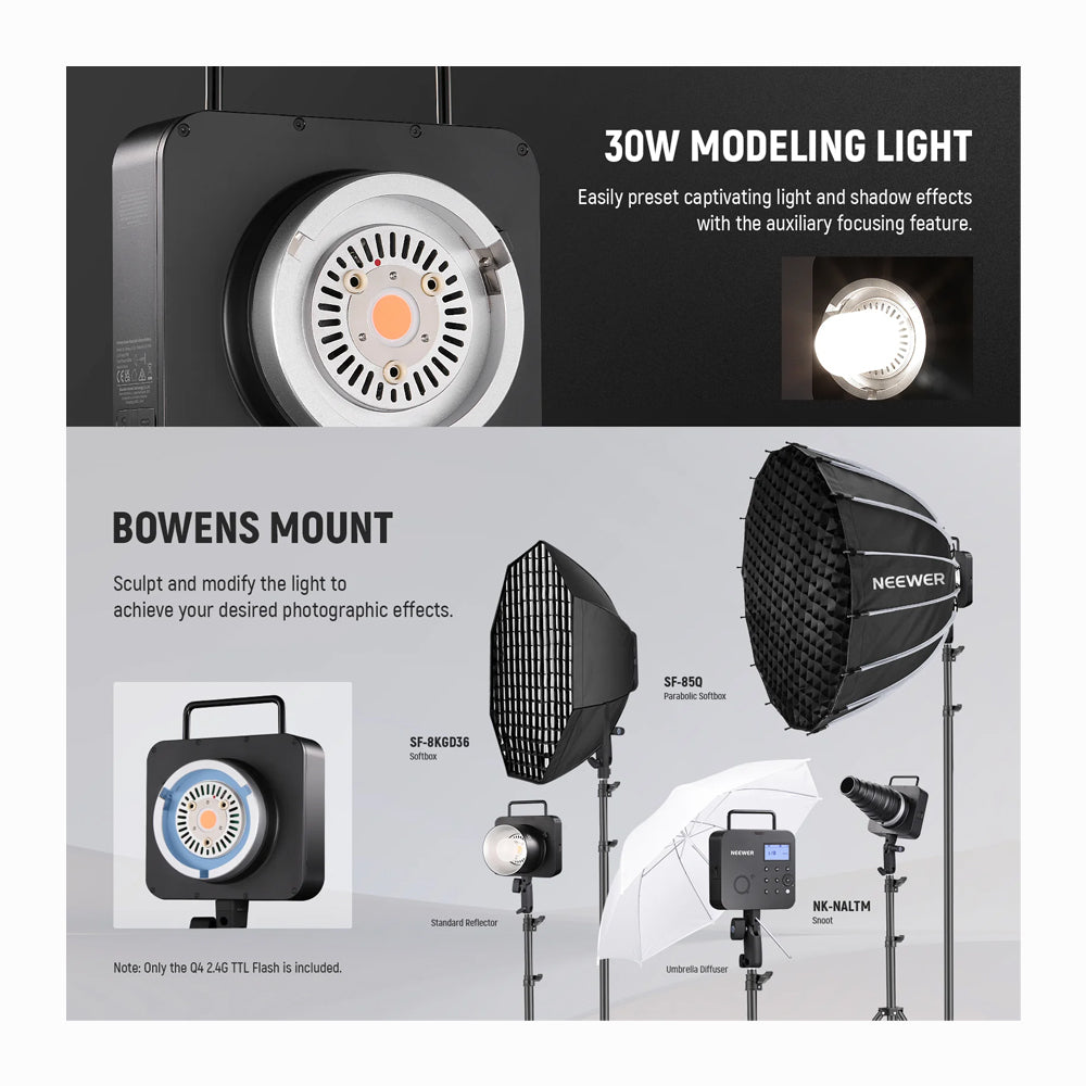 NEEWER Q4 400Ws 2.4G TTL Flash