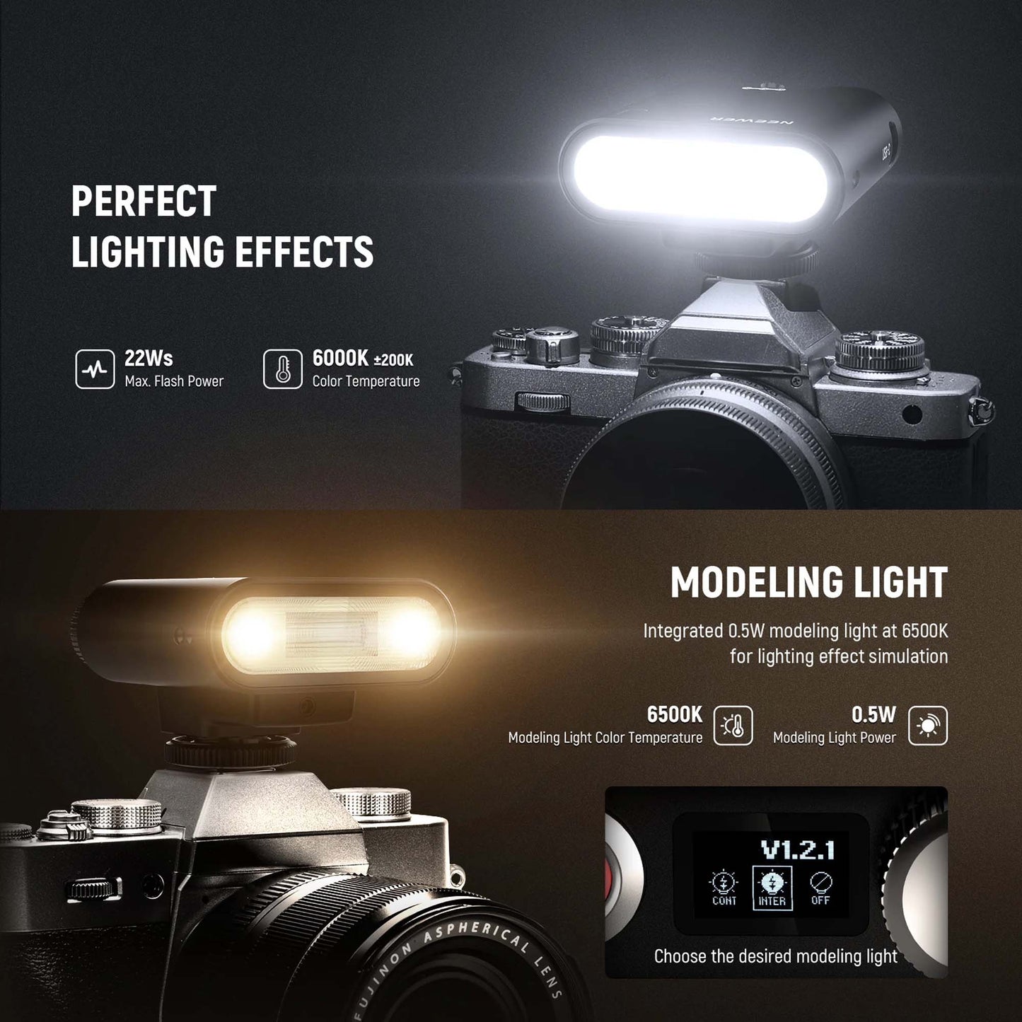 NEEWER Z160 Camera Flash with Auto & Manual Modes & Built in Lithium Battery