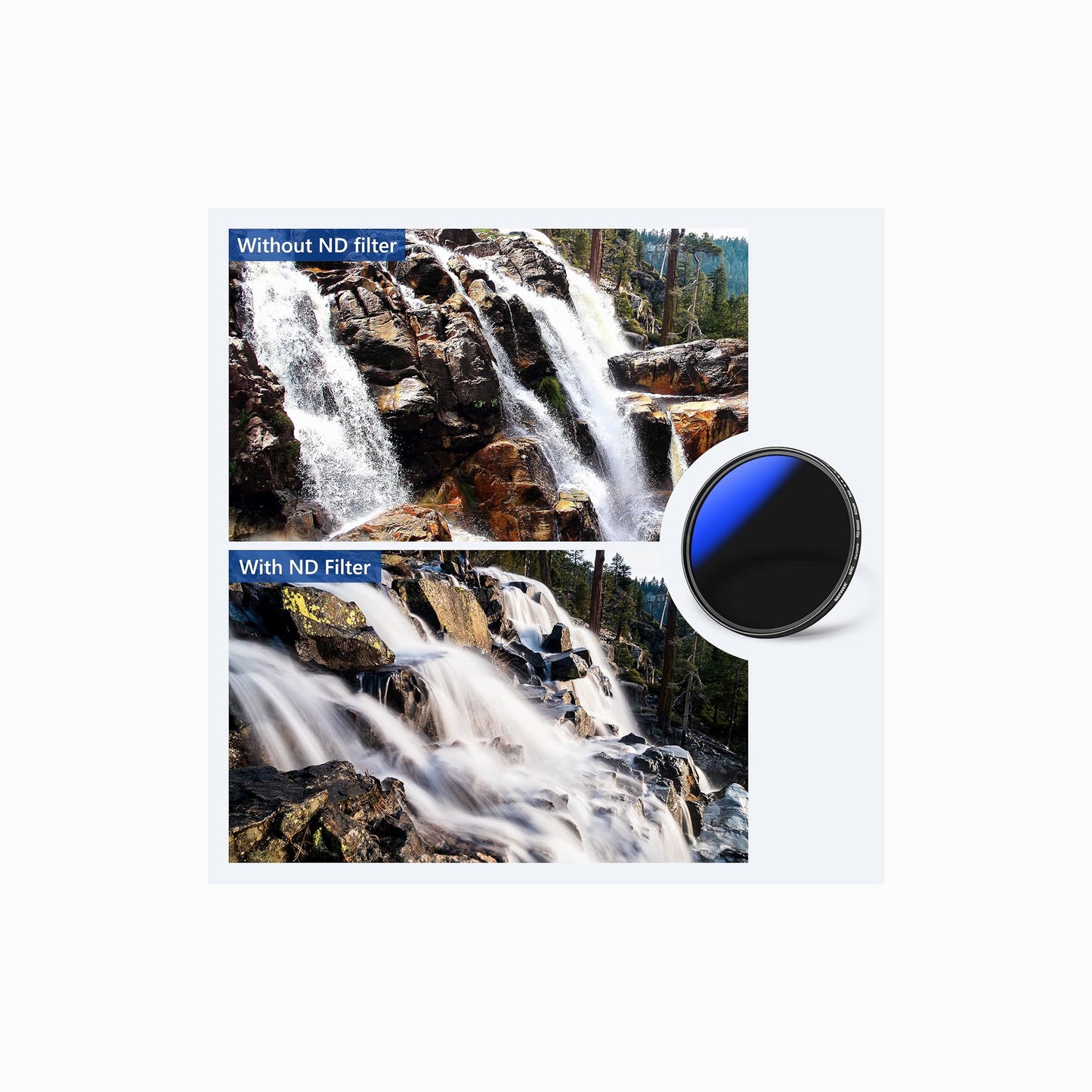 NEEWER 77mm Variable ND2–ND400 Filter (1–9 Stops)