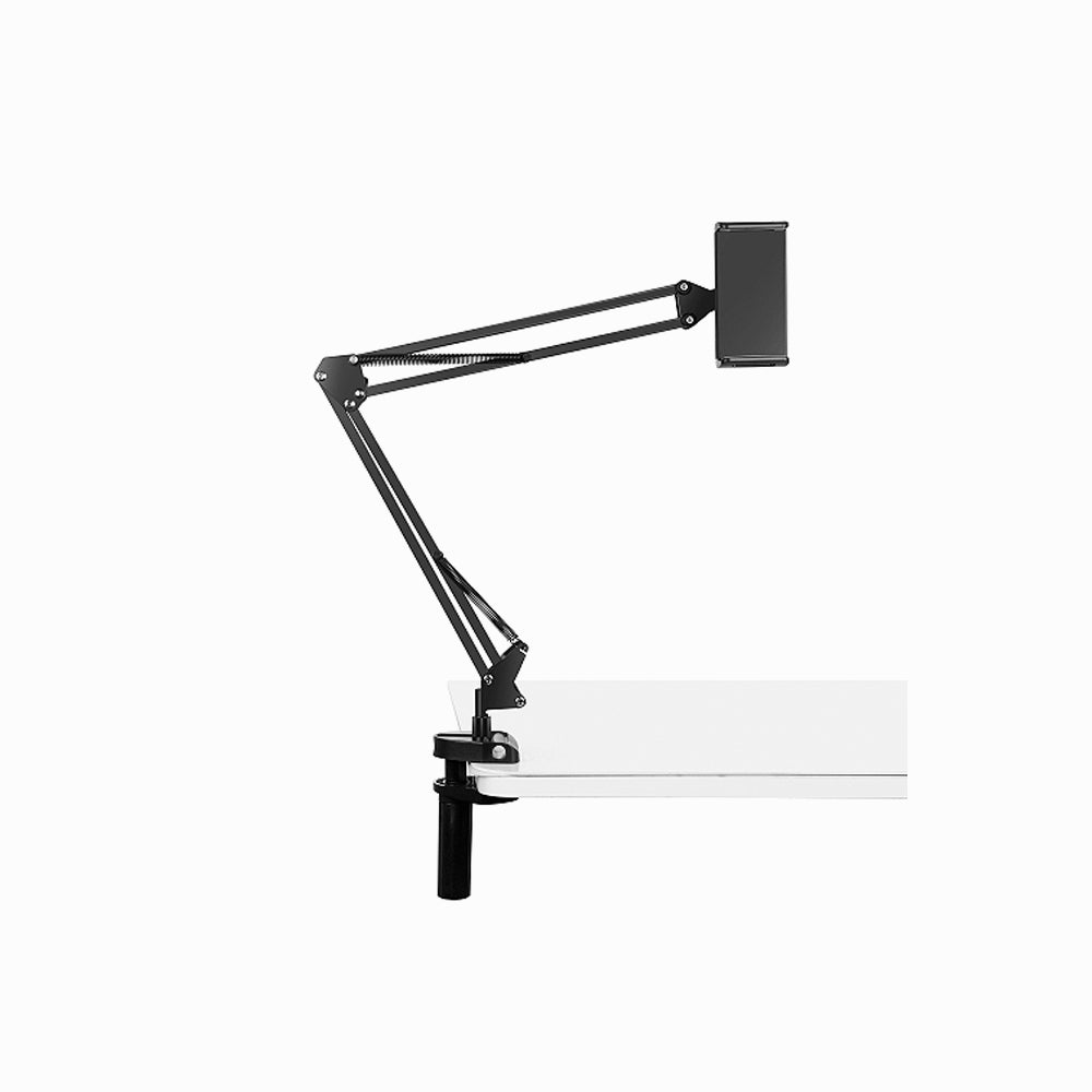 PULUZ Live Broadcast Desktop Arm Stand Suspension Clamp Holder with Tablet PC Clamp (Black)PU535B