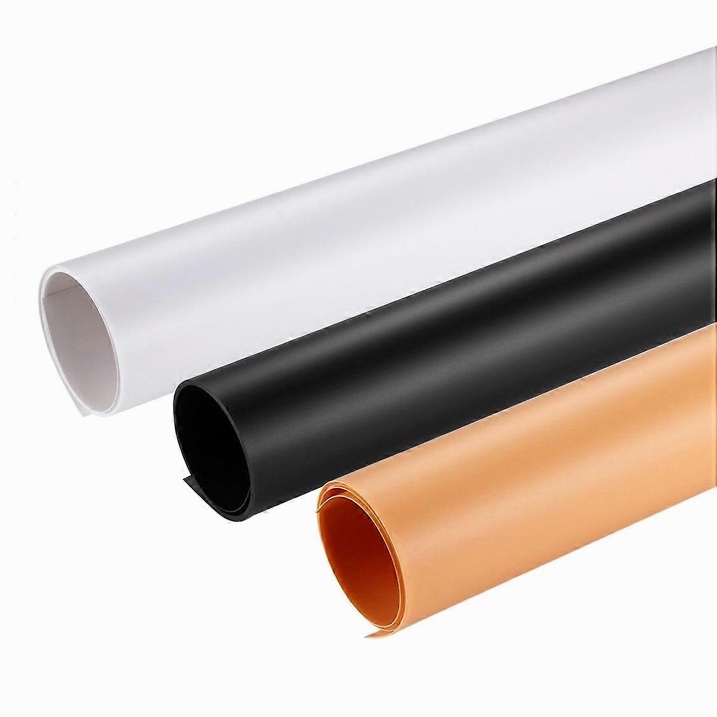 PULUZ Photography Background PVC Paper Kits for Studio Tent Box, 3 Colors (Black, White,Yellow), Size: 73.5cm x 36cm