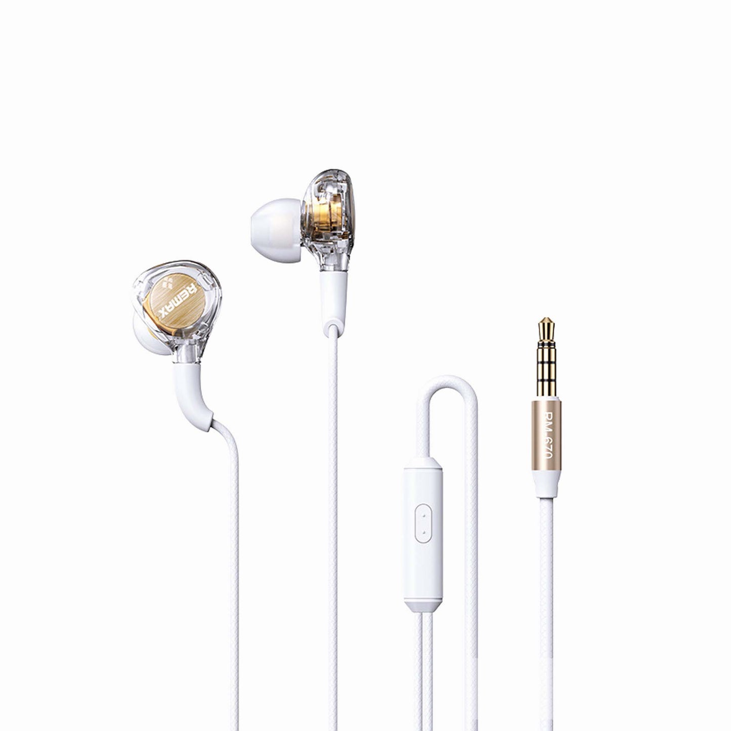REMAX Wired Earphone for Music and Call RM-670 WHITE