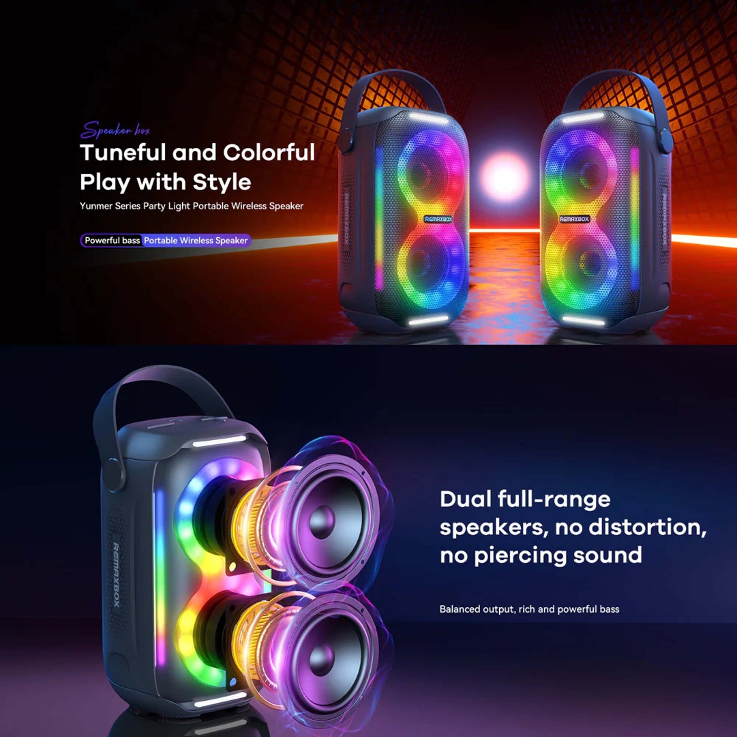 REMAX Yunmer Series 20W Party Light Portable Wireless Speaker RB-M18
