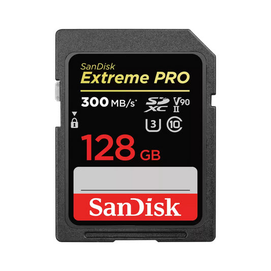 SanDisk Extreme PRO 128GB  300/260 MB/S UHS-II V90 SDXC Memory Card (SDSDXDM-128G-GN4IN S)