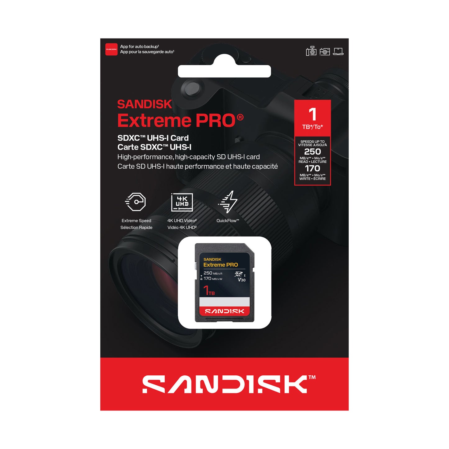 SanDisk Extreme PRO 1TB SDXC UHS-I V30 Memory Card – 250MB/s