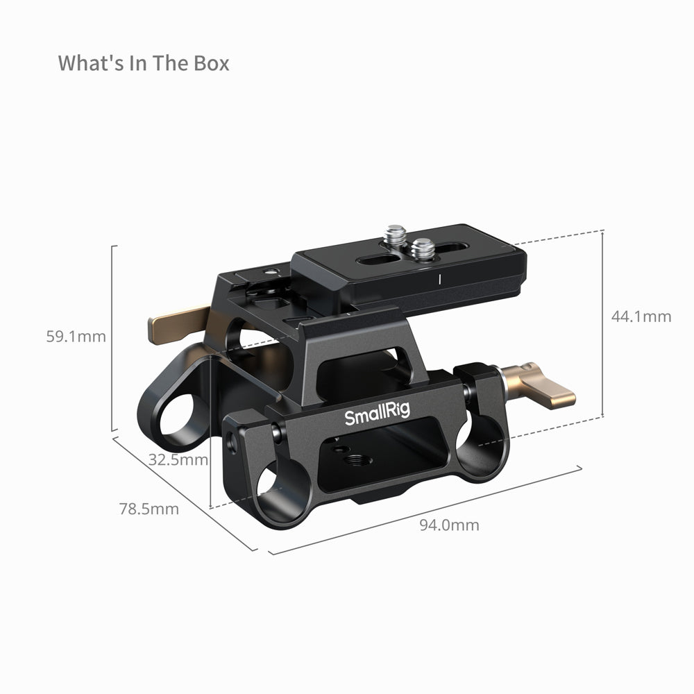 SmallRig Arca-Type Mount Plate Kit with 15mm Dual Rod Clamp 5365
