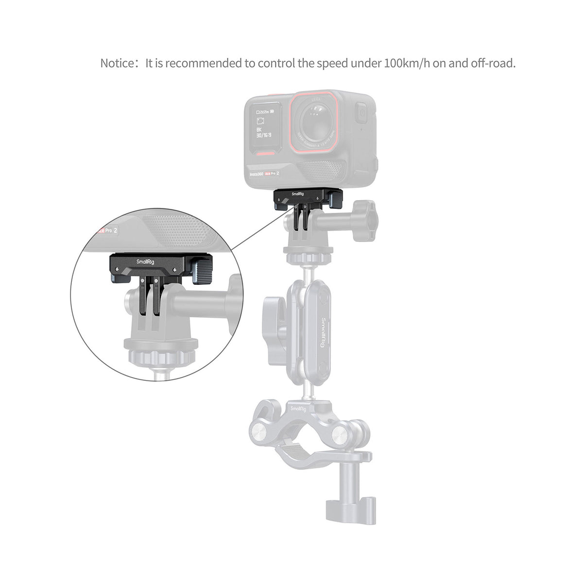 SmallRig Quick Release Mount Adapter for Insta360 Ace Pro 2/Ace Pro/Ace-5814B