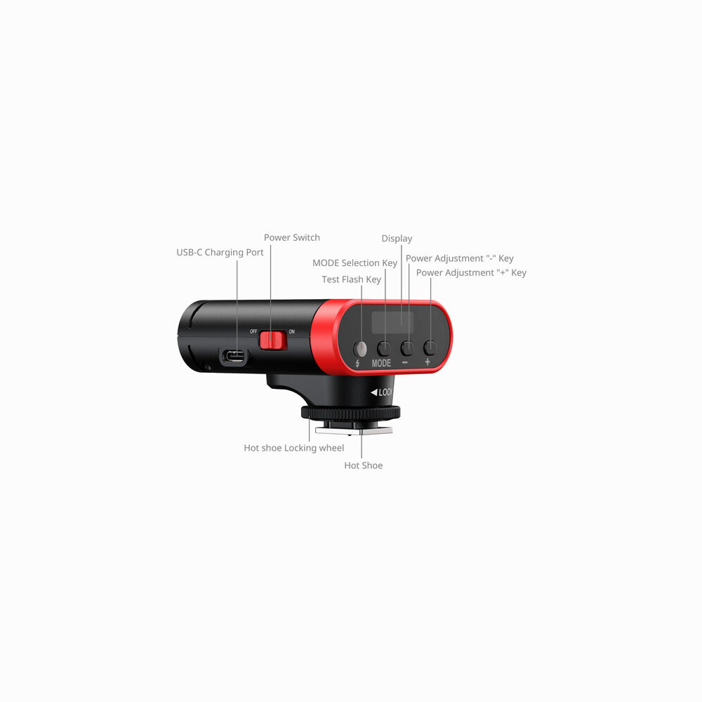 SmallRig RS20 Mini Speedlite Flash (Black and Red)-5374