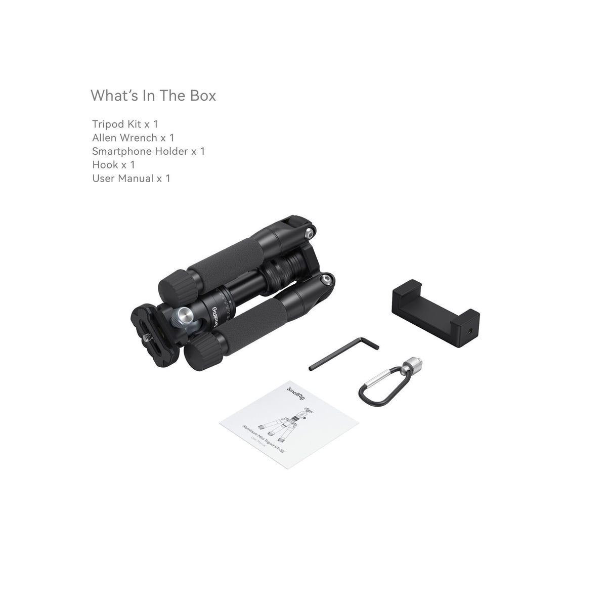 SmallRig VT-20 Aluminum Mini Tripod with Ball Head-4289