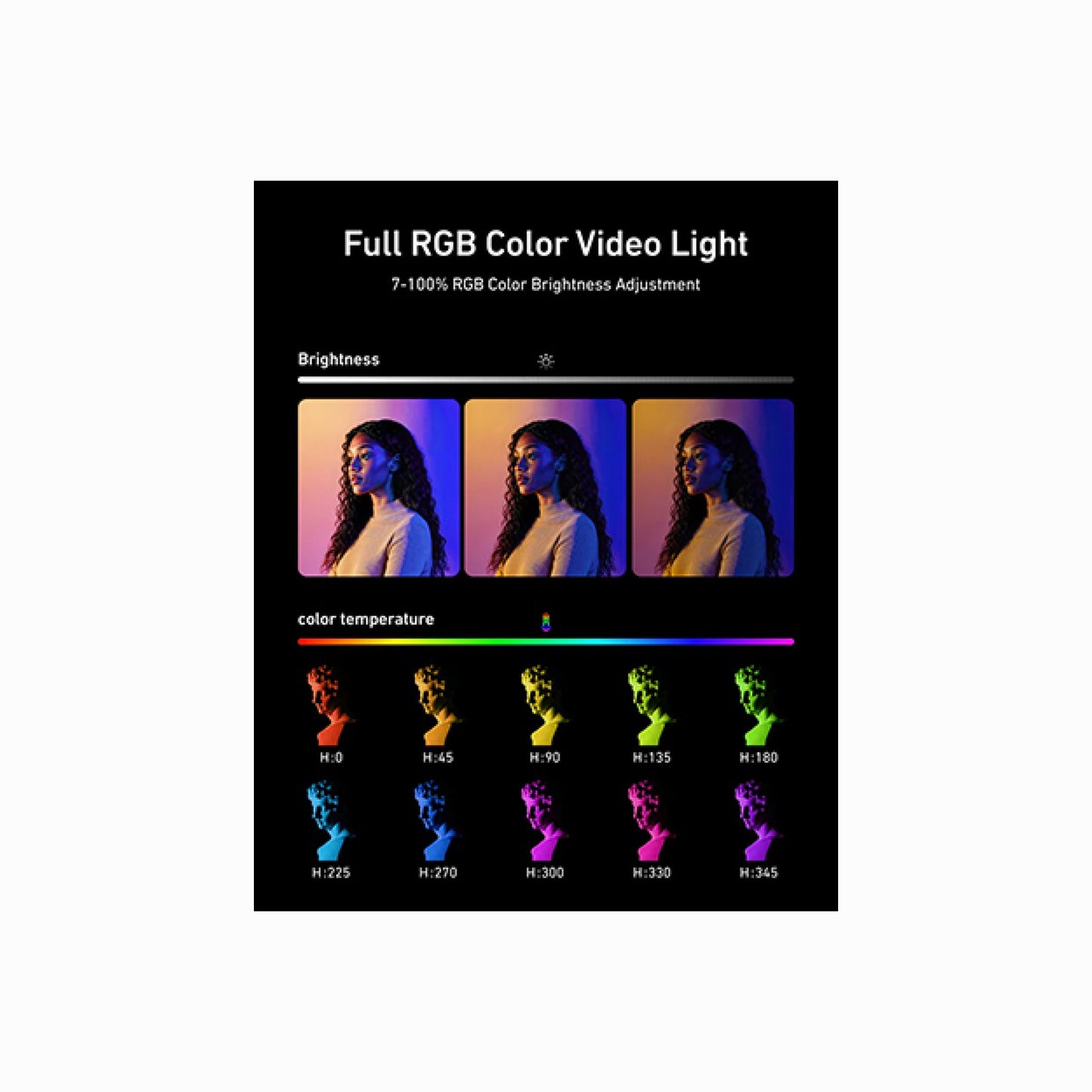 TELESIN MagFilm RGB Light with Cold Shoe