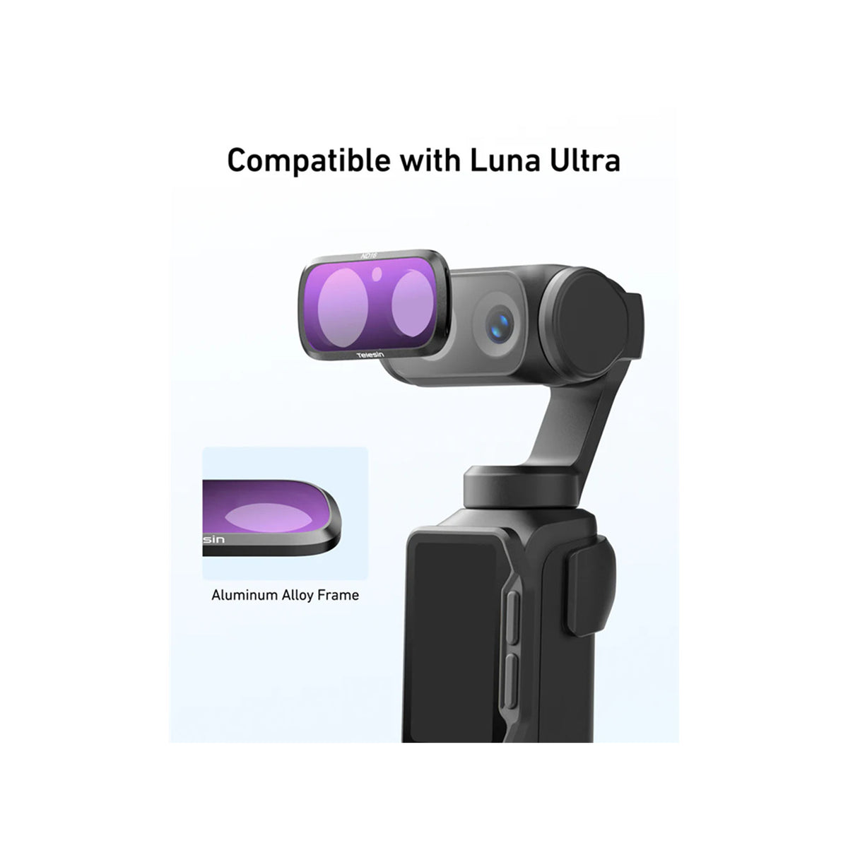 TELESIN ND Filter for Insta360 Luna Ultra, ND4 ND16 ND64 Filters Kit -S5-FLT-82-TIS