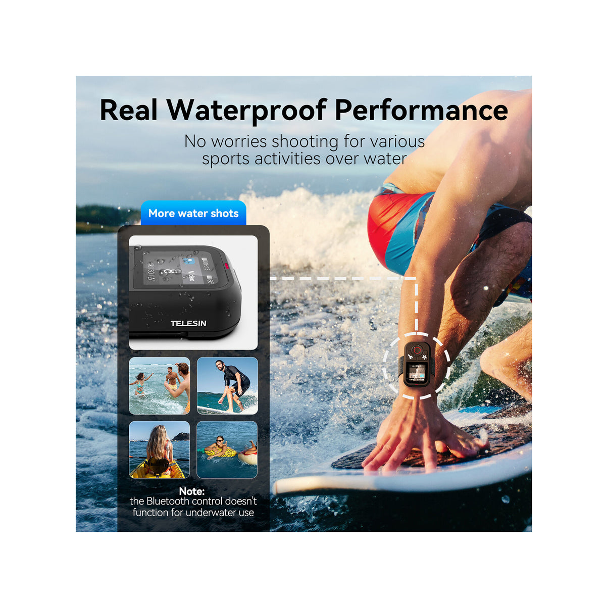 TELESIN T13 Bluetooth Remote Controller for GoPro HERO13/12/11/10/9/MAX