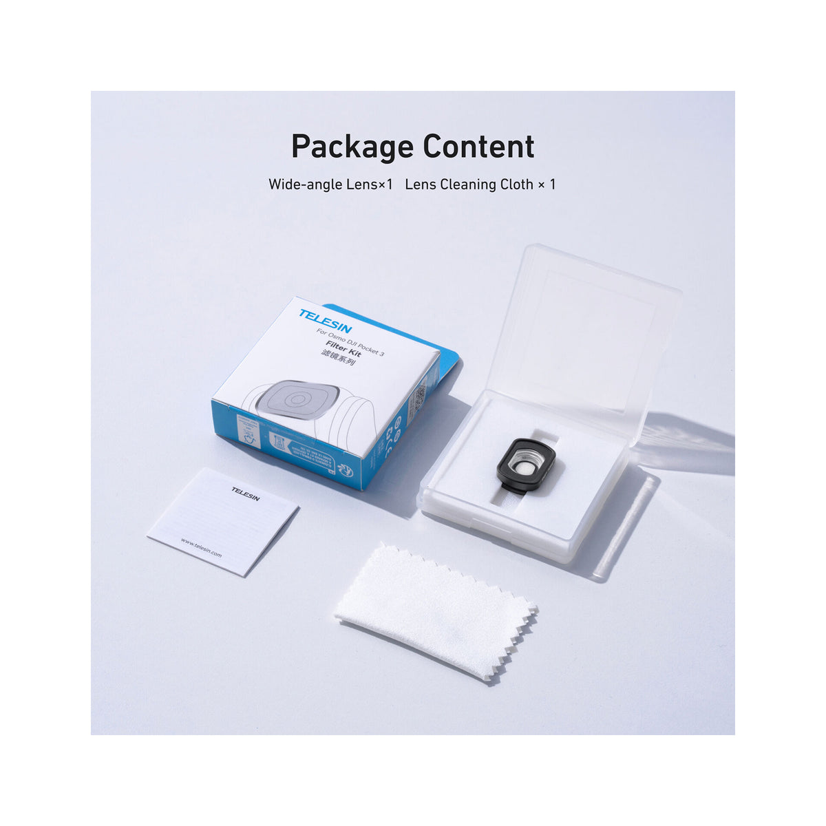 TELESIN Wide-Angle Lens for DJI Osmo Pocket 3 & 4 — S5-FLT-48-TDJ