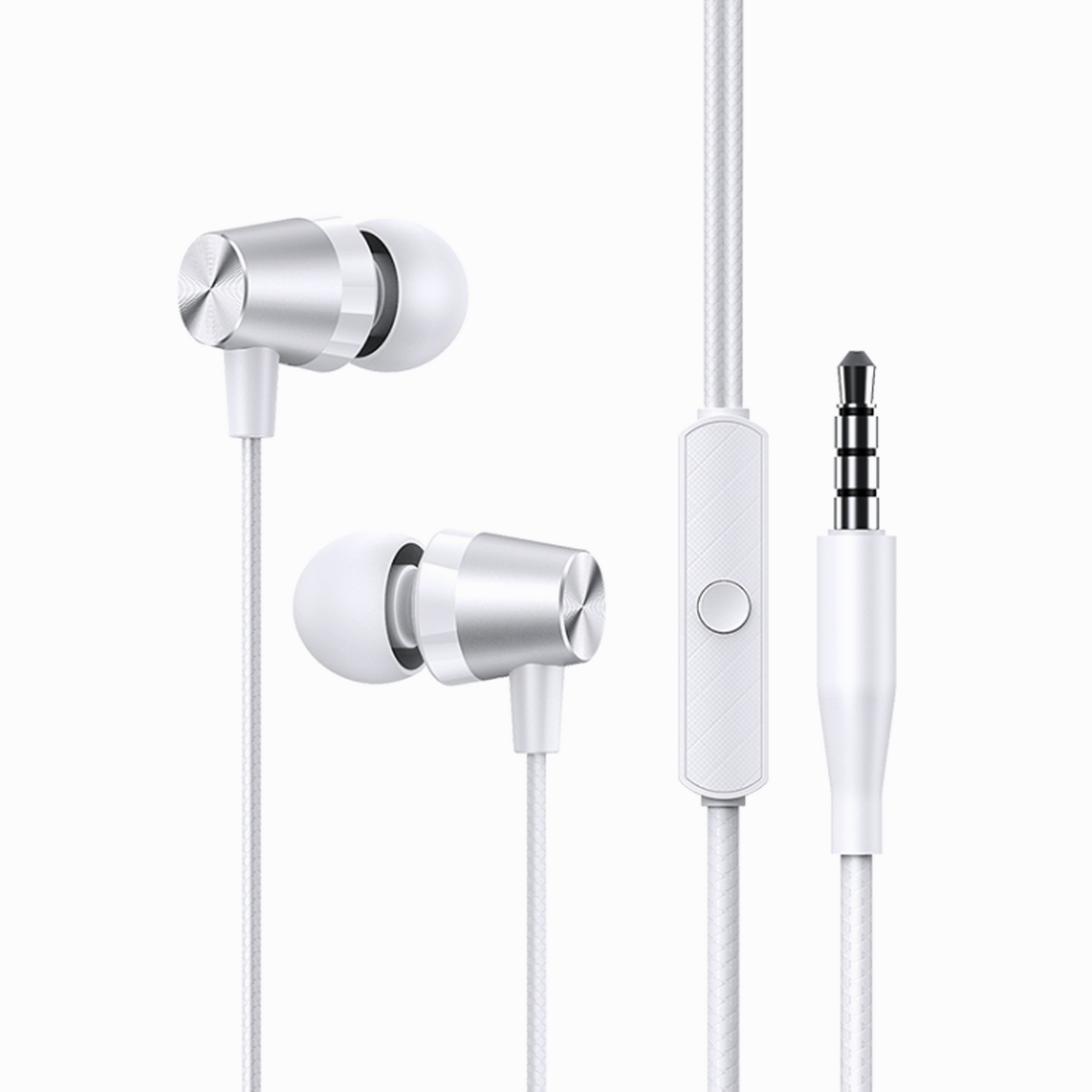 USAMS US-SJ475 EP-42 3.5mm In-ear Metal Corded Headphones - White