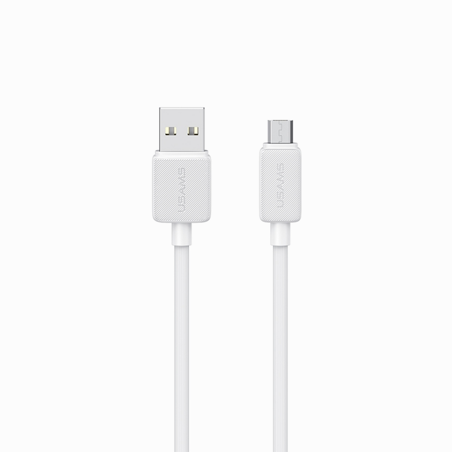 USAMS US-SJ700 Micro Striped Data Cable-KY Series 3M White charging cable White