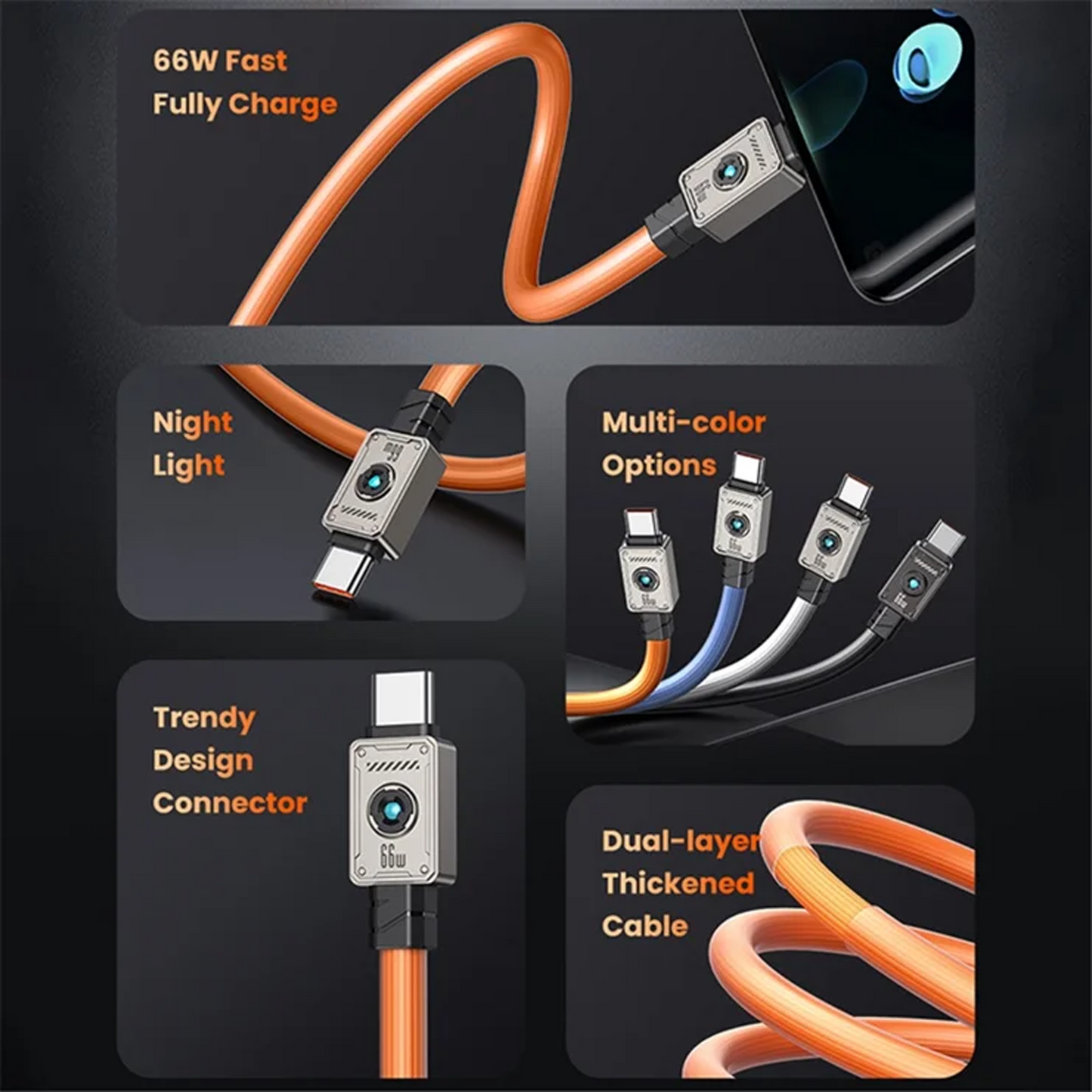 USAMS USB-C to USB cable US-SJ686, 66W, 480Mbps 1.2m blue