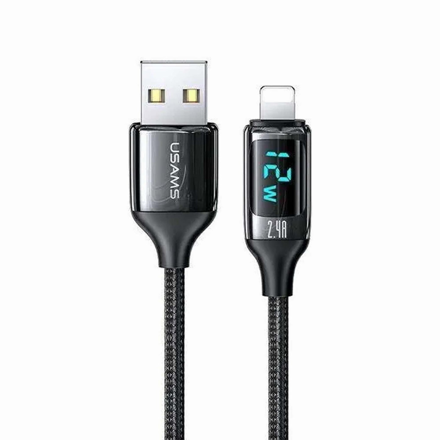 USAMS USB A-L Display Braided Cable USSJ543 1.2M