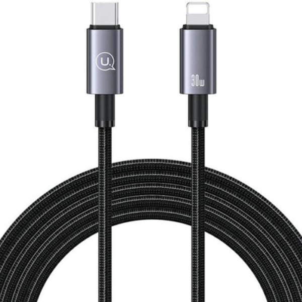 USAMS US-SJ665 USB-C / LIGHTNING CABLE 30W 2M FAST CHARGING TARNISH
