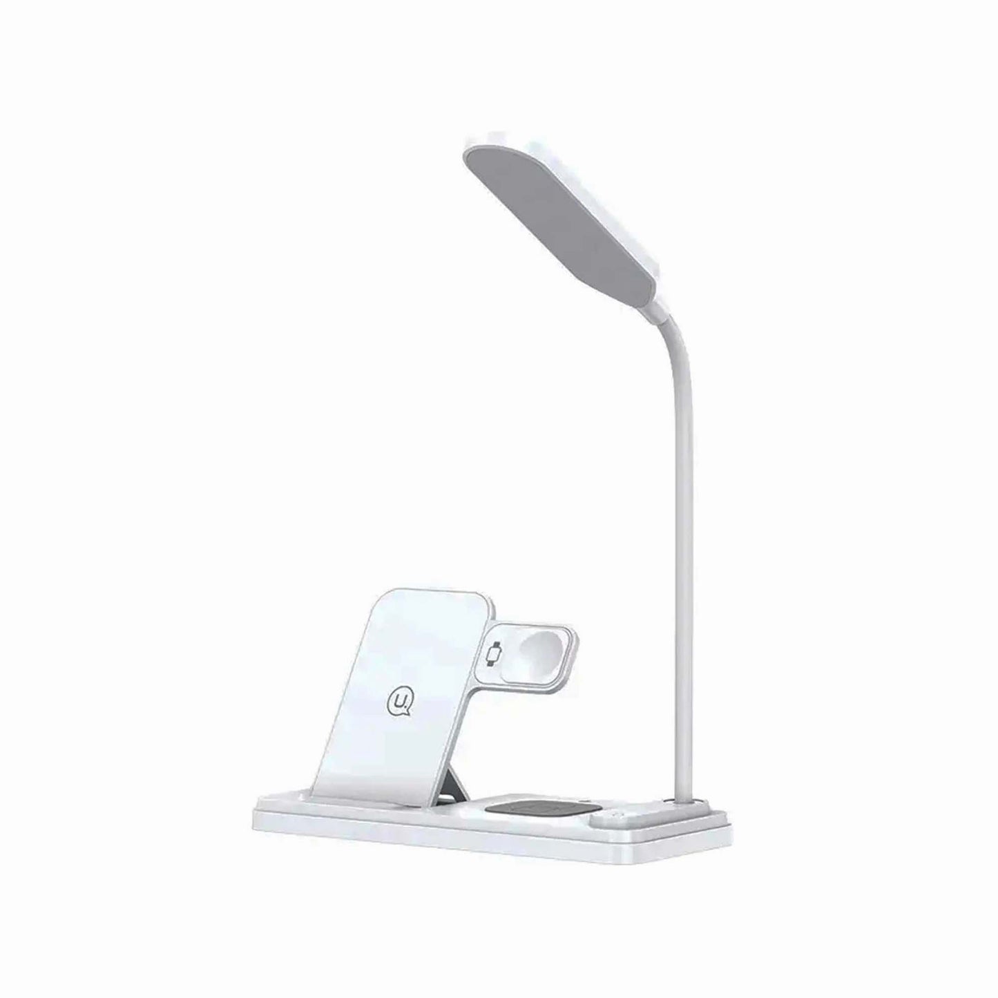 USAMS 15W 4-IN-1 WIRELESS CHARGING HOLDER PHONE EARPHONE WATCH CHARGER WITH TABLE LAMP USCD195