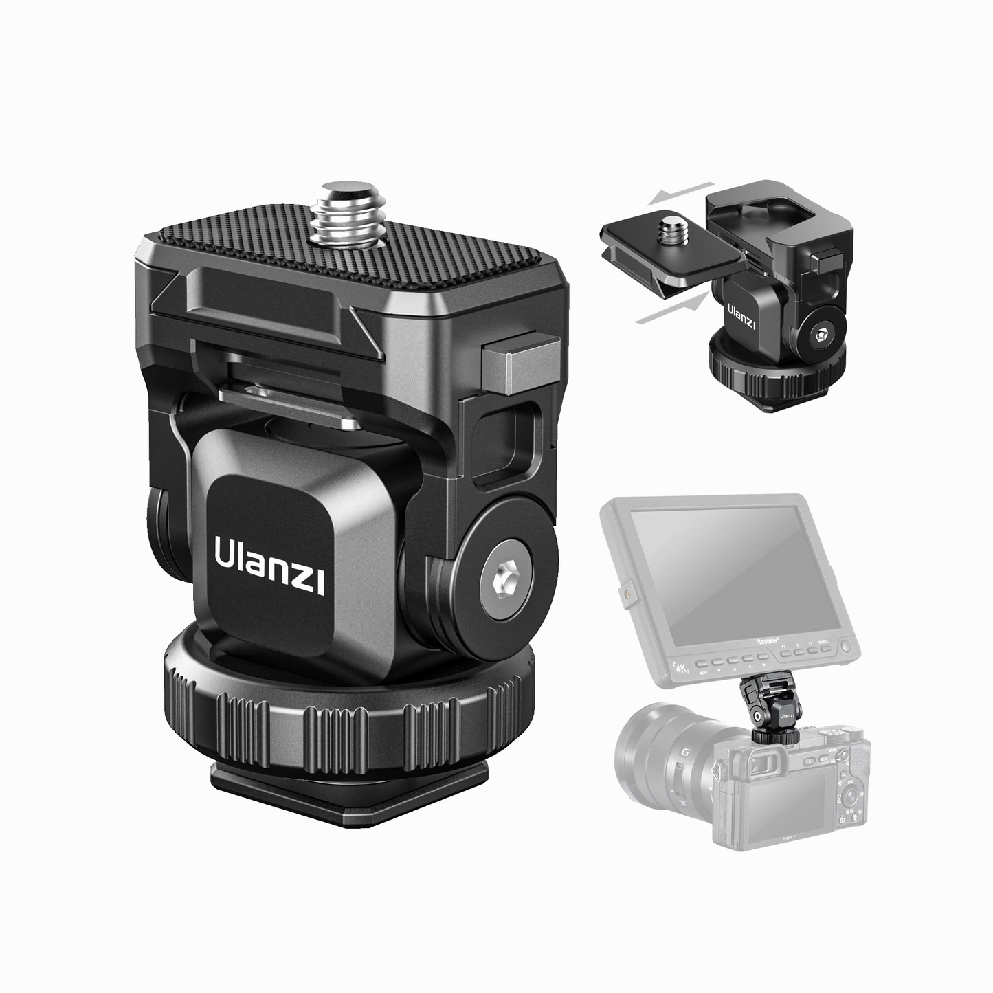 UURig R067 Adjustable Monitor Mount with Quick Release