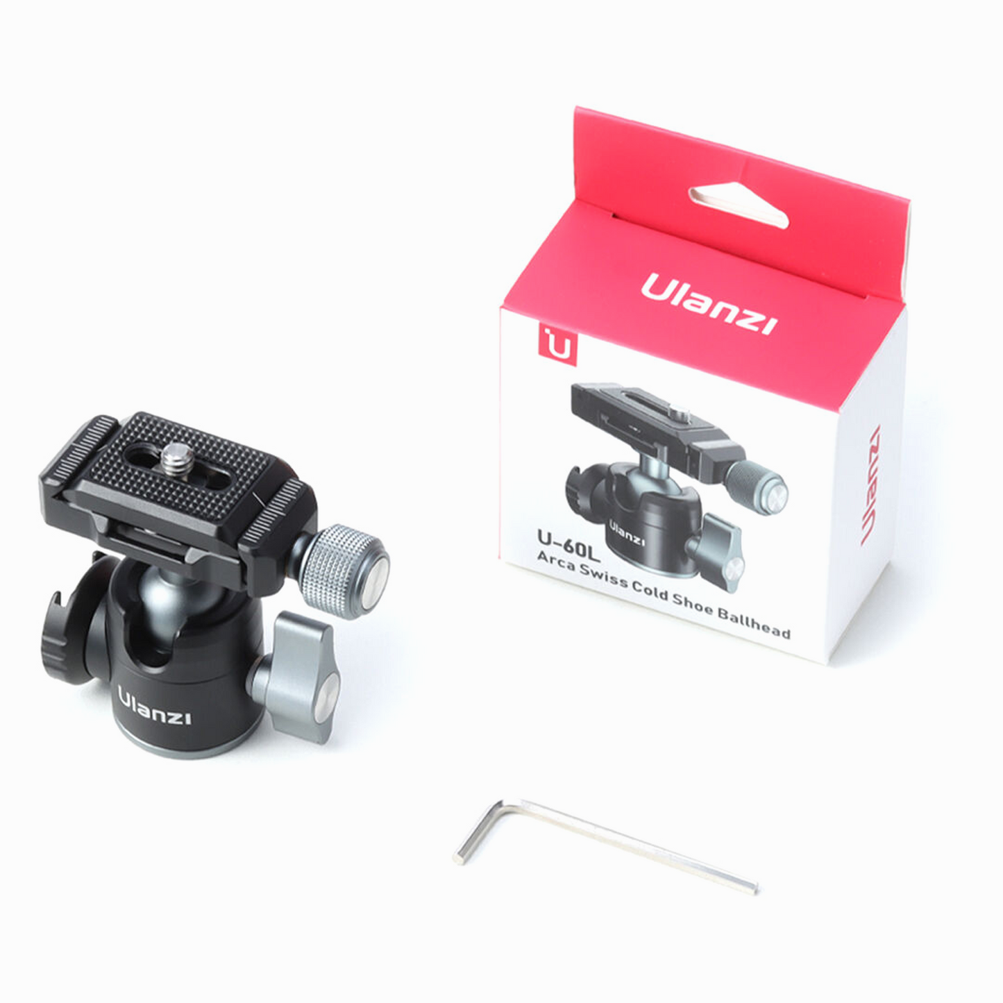 Ulanzi U-60L Side Cold Shoe Mount Ball Head with Arca-Type Quick Release
