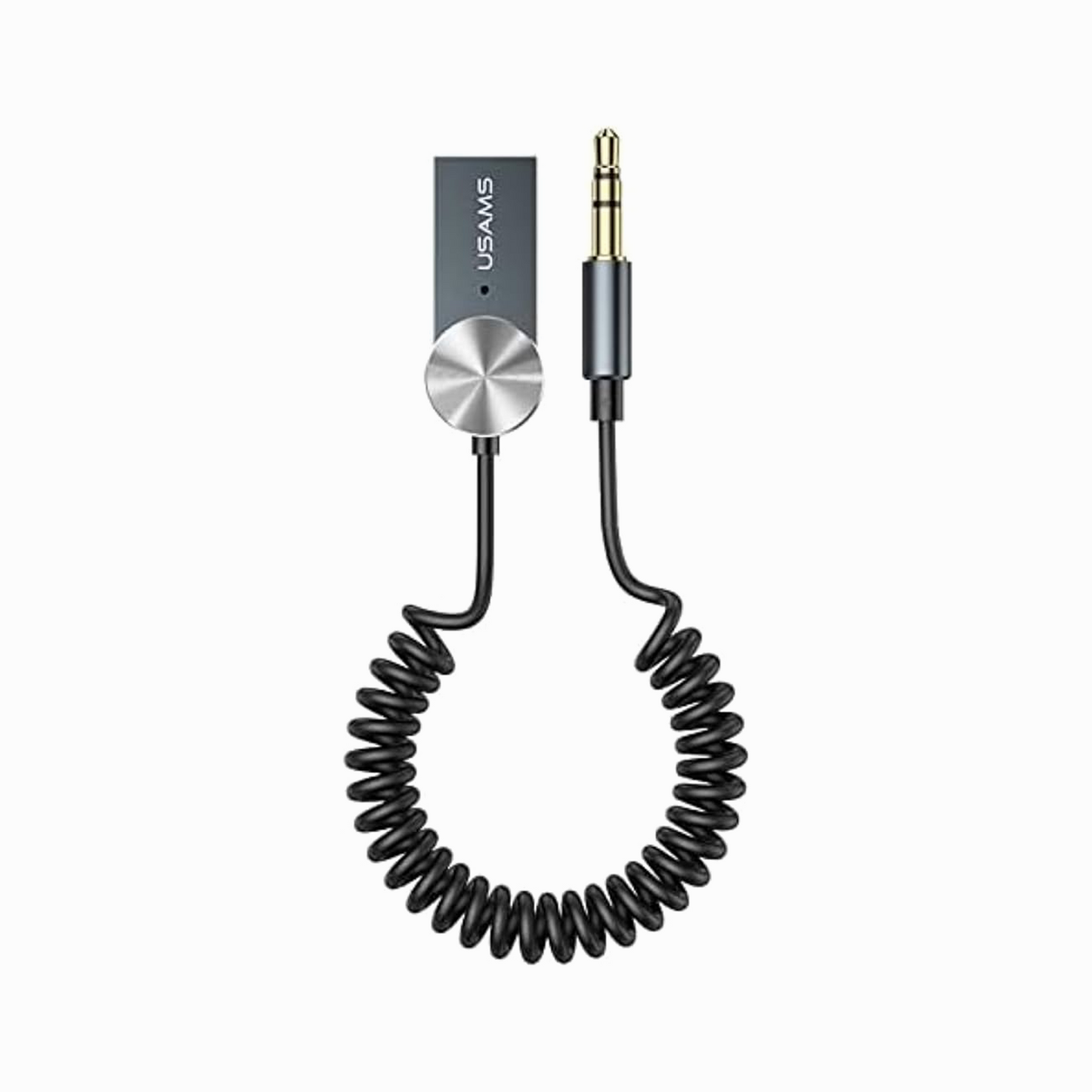 USAMS US-SJ464 Wireless Bluetooth Adapter Receiver Car Aux Audio Receiver Gold-Plated 3.5mm Connector