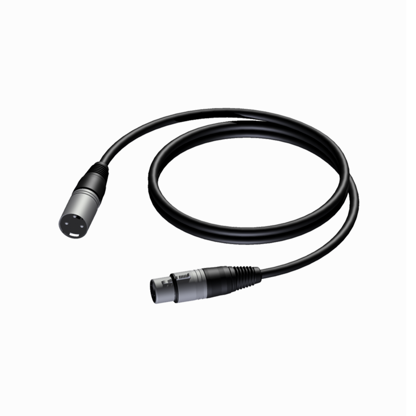 XLR Male to XLR Female Cable 15 Meter (15 Meter, Black)