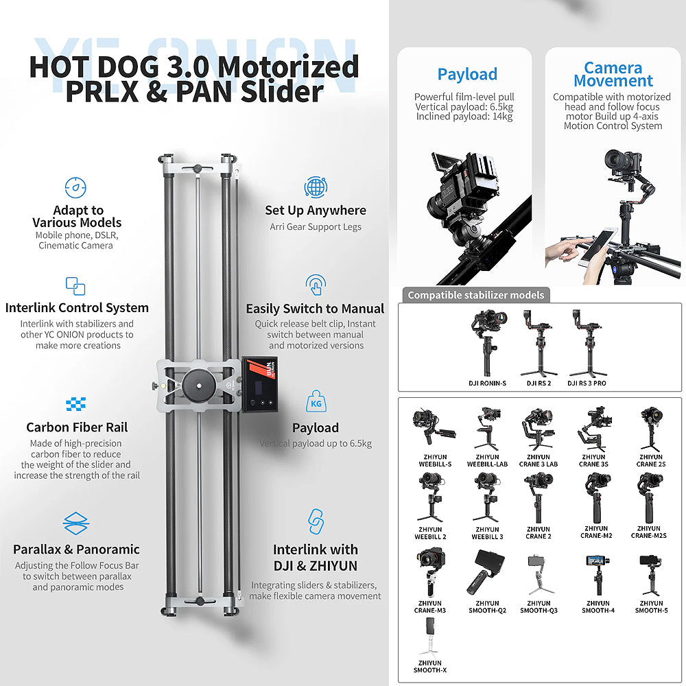 YC ONION 60CM HOT DOG 3.0 PRLX & PAN SLIDER WITH APP-MHDB60_B