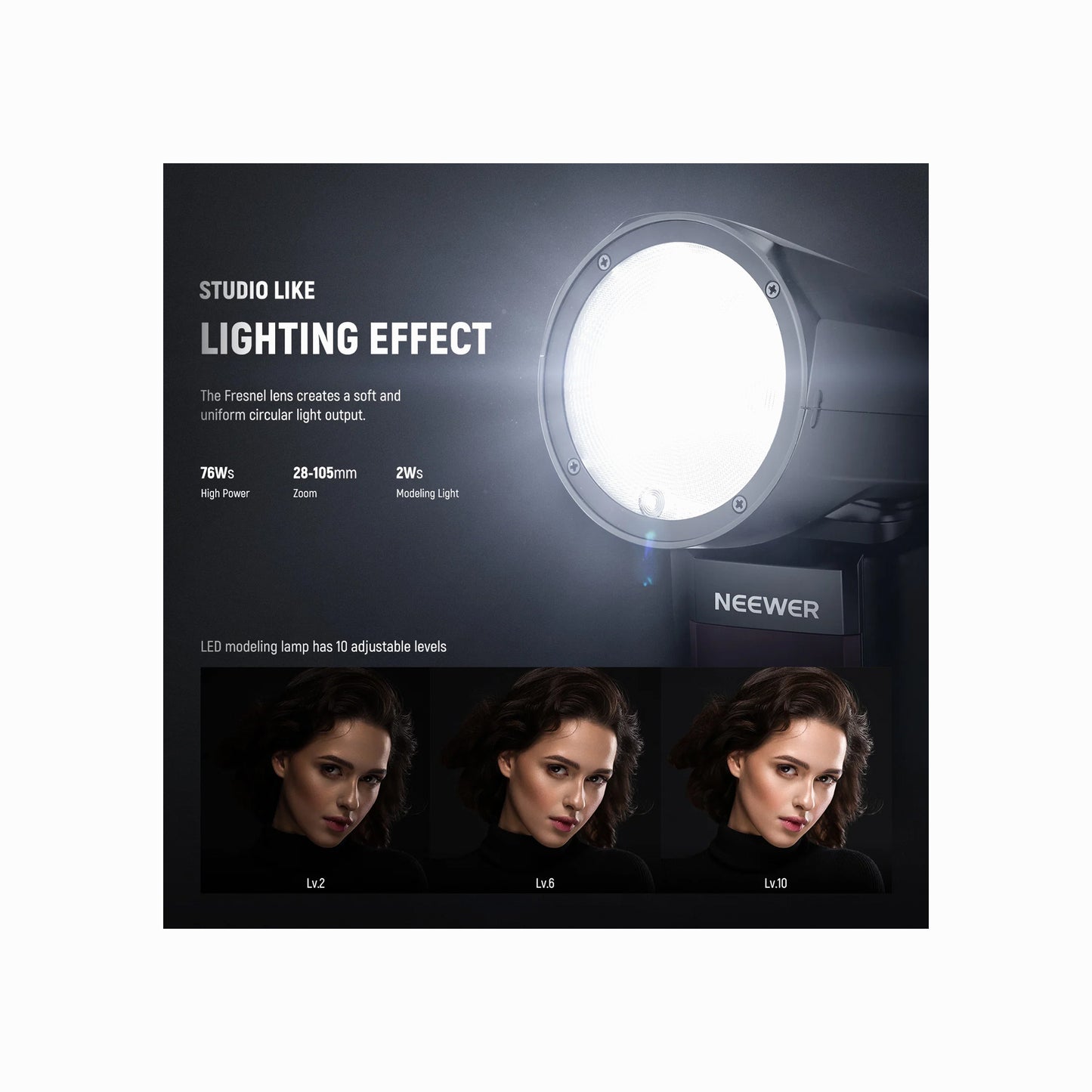 NEEWER Z1-C TTL Round Head Flash Speedlite for Canon with Magnetic Dome Diffuser