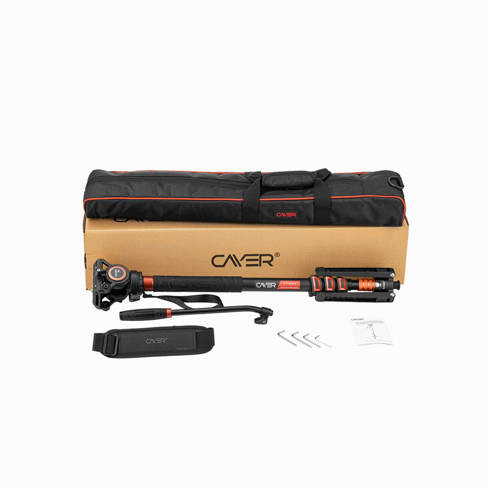 Cayer FP3DV4 Aluminum Video Monopod with H6 Fluid Head