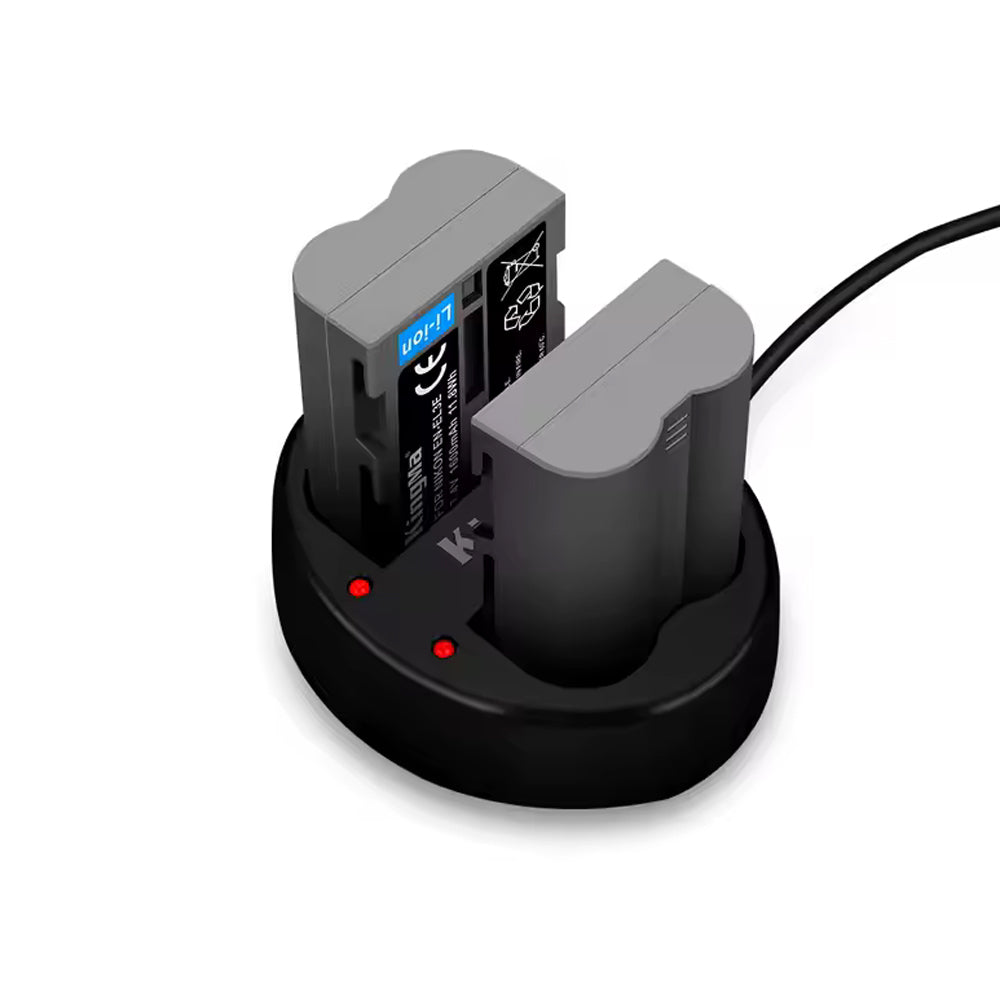 KingMa 2-Pack 1600mAh EN-EL3e Battery and Usb Dual Charger for Nikon