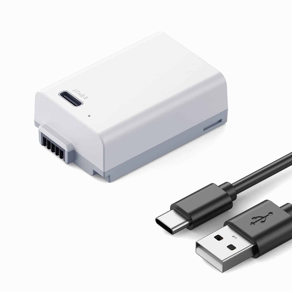 K&F Concept EN-EL25 Battery with 1250mAh Capacity and Type-C Fast Charging for for Nikon Z30 Z50 ZFC Camera, USB-C Camera Battery, No Need Extra Charger (KF28.0040)