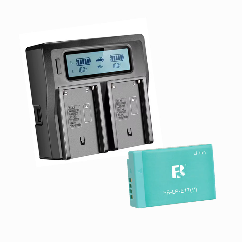 FB-LP-E17 Lithium-Ion Rechargeable Battery with Dual Battey charger