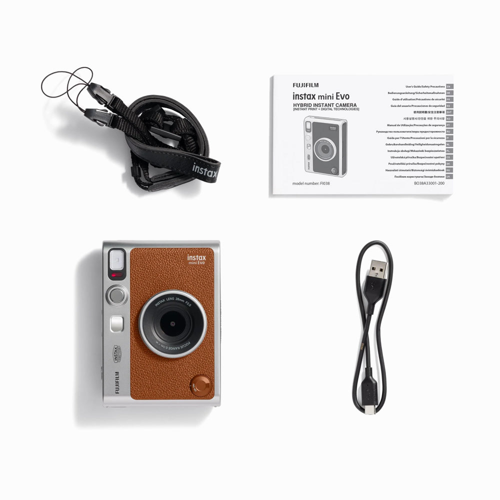FujiFilm Instax Mini EVO Instant Digital Camera Type C (BROWN)