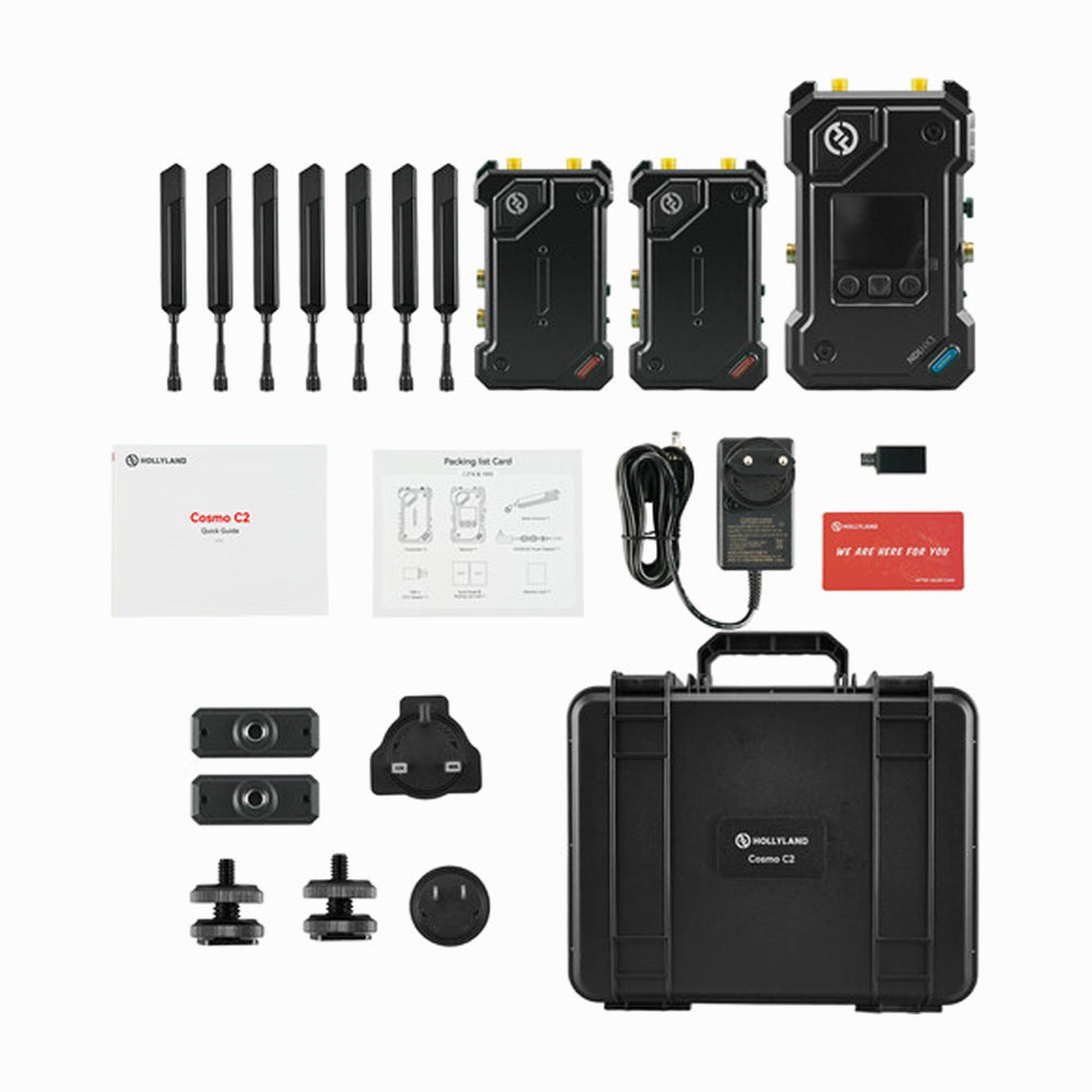 Hollyland Cosmo C2 2TX+1RX SDI/HDMI Wireless Transmission System 2 Transmitters 1 Receiver Kit