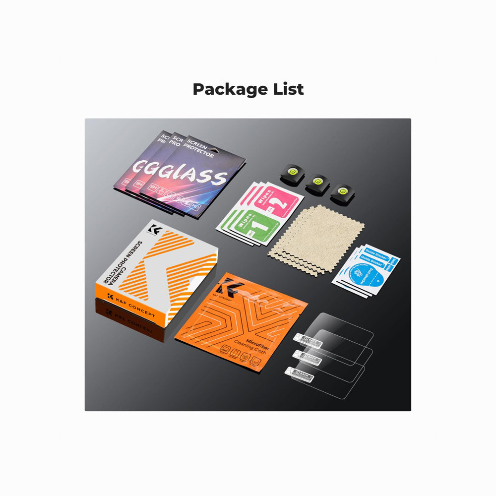 K&F Concept Camera Screen Protector*3 Compatible with Canon Rebel T7, T6, T5, (SKU.2192)