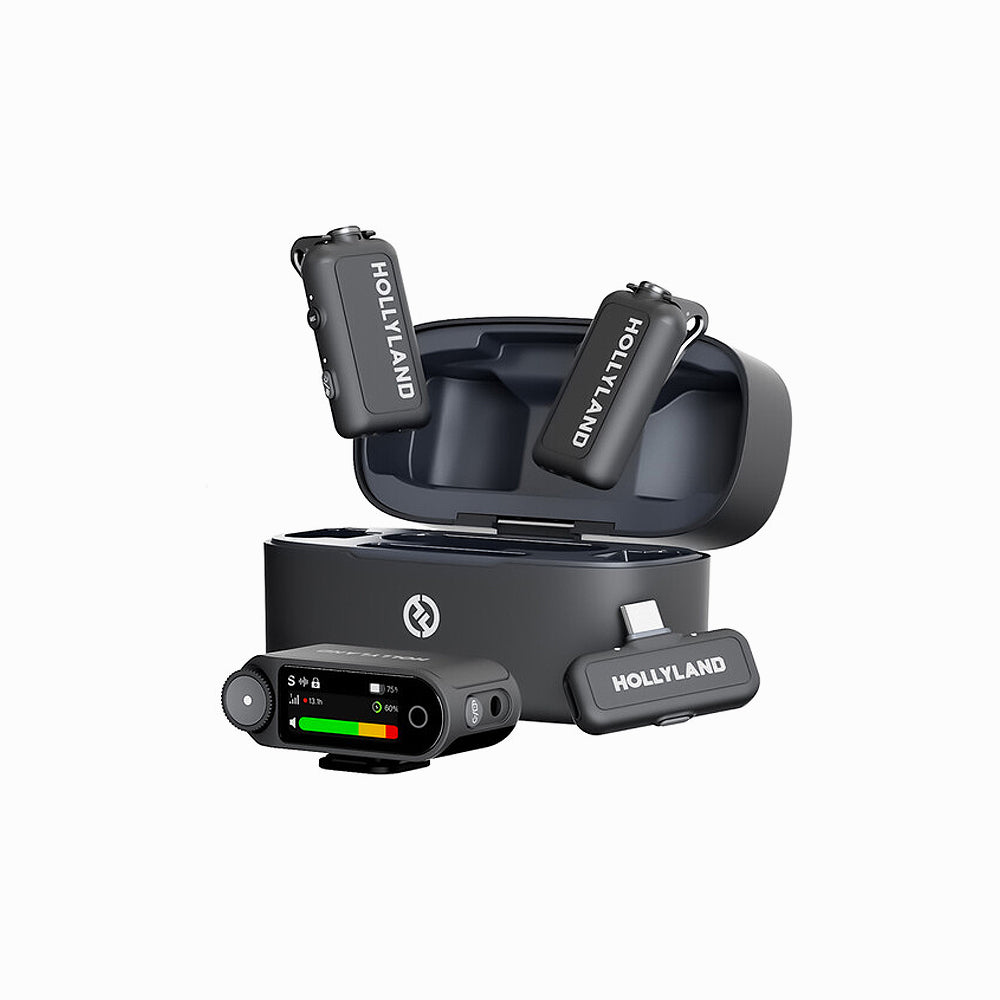 Hollyland LARK MAX 2 Combo 2-Person Wireless Microphone System for Cameras and Mobile Devices (Space Gray, 2.4 GHz)